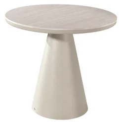 Gescova Gartentisch Newcastle Aluminium - Ø90x75cm - Travertinoptik