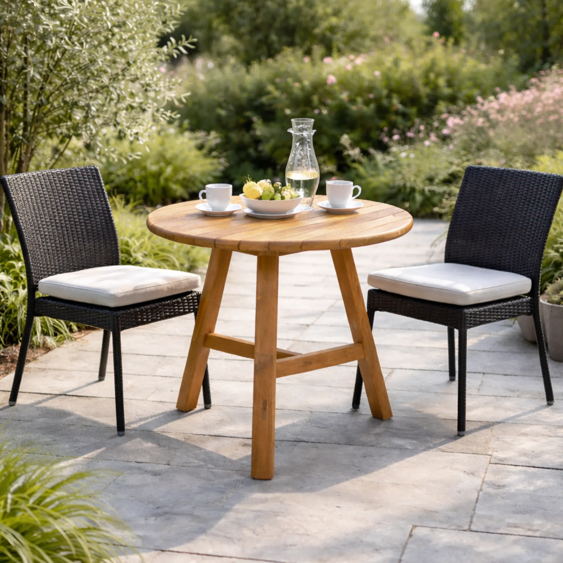 Gescova Gartentisch Sintra - Recyceltes Teakholz - Ø120x75 cm -