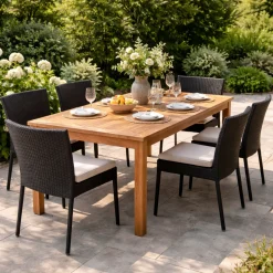 Gescova Gartentisch Stafford 90x160cm - Teakholz -