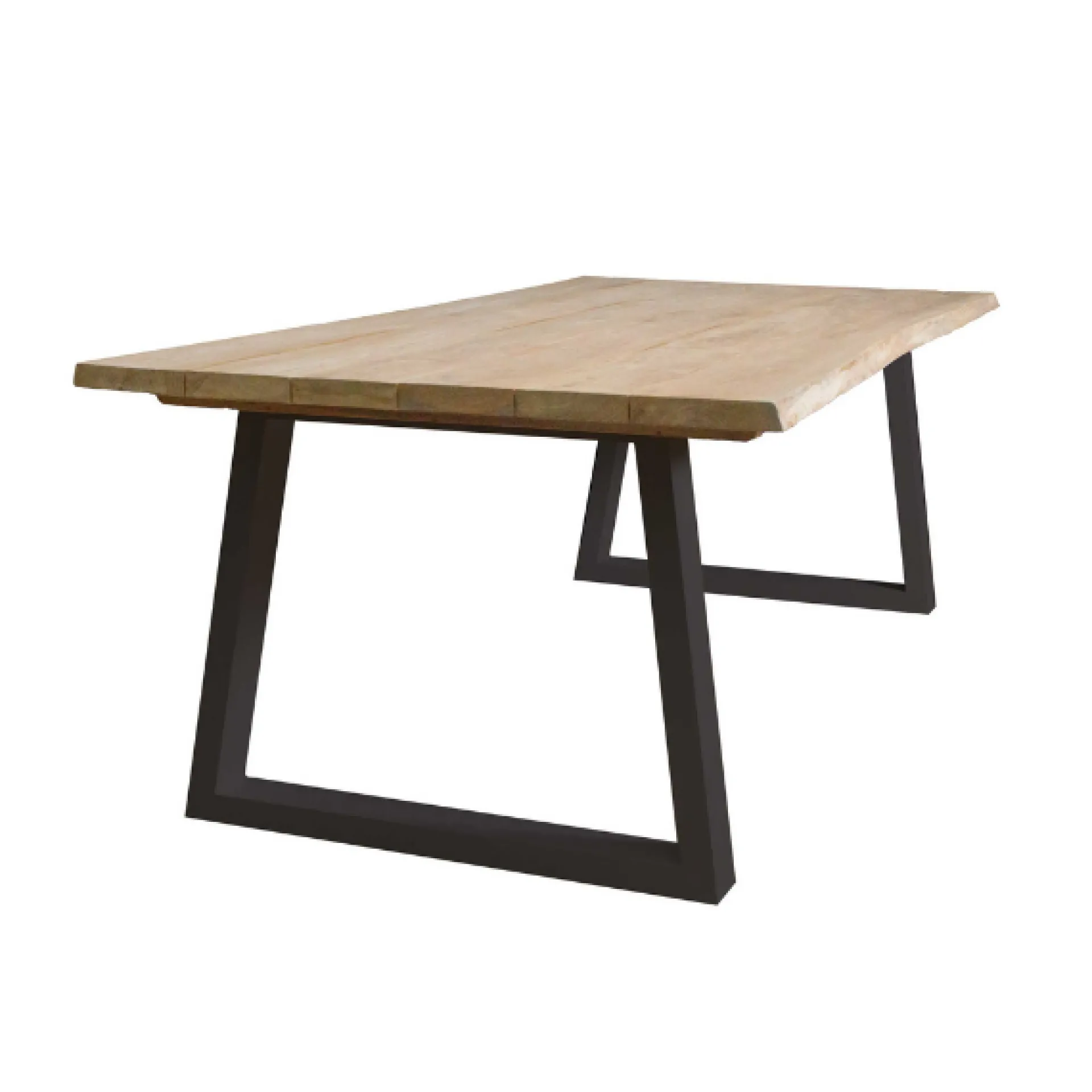Gescova Gartentisch Tree Trunk - Aluminium & Teak - 240x100 cm - Dunkelgrau/Braun