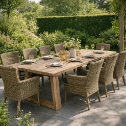 Gescova Gartentisch Victoria - recyceltes Teakholz - 300x110x77 cm -