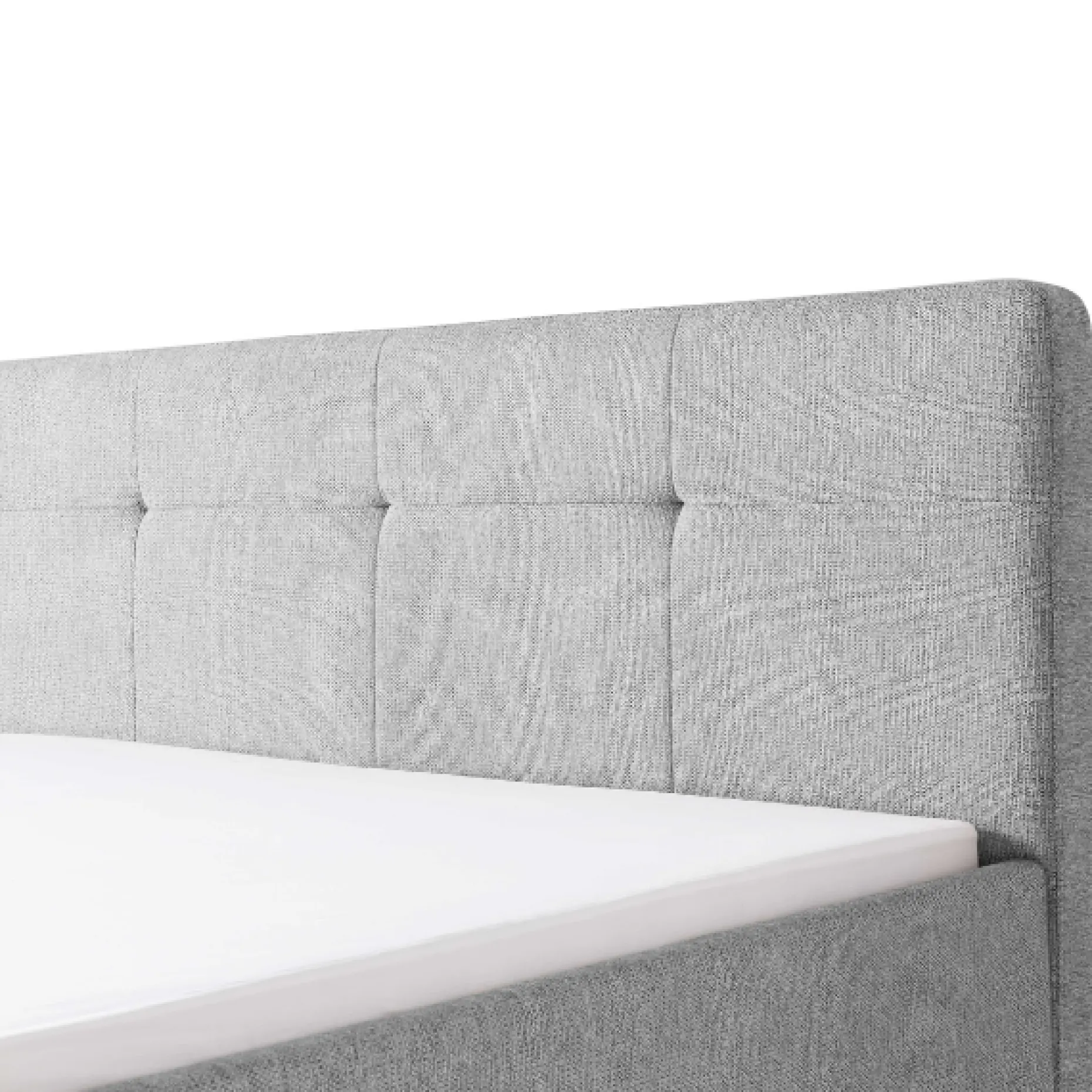 Gepolstertes Doppelbett Nils 180x200cm - grau