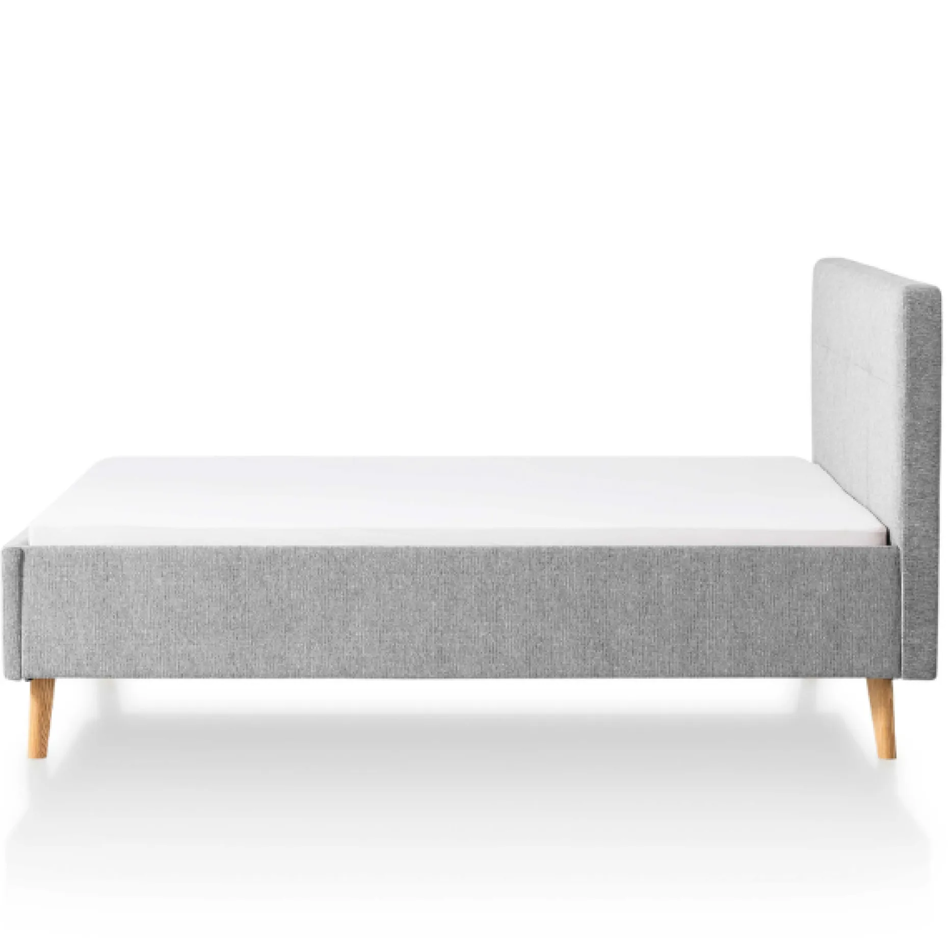 Gepolstertes Doppelbett Nils 180x200cm - grau