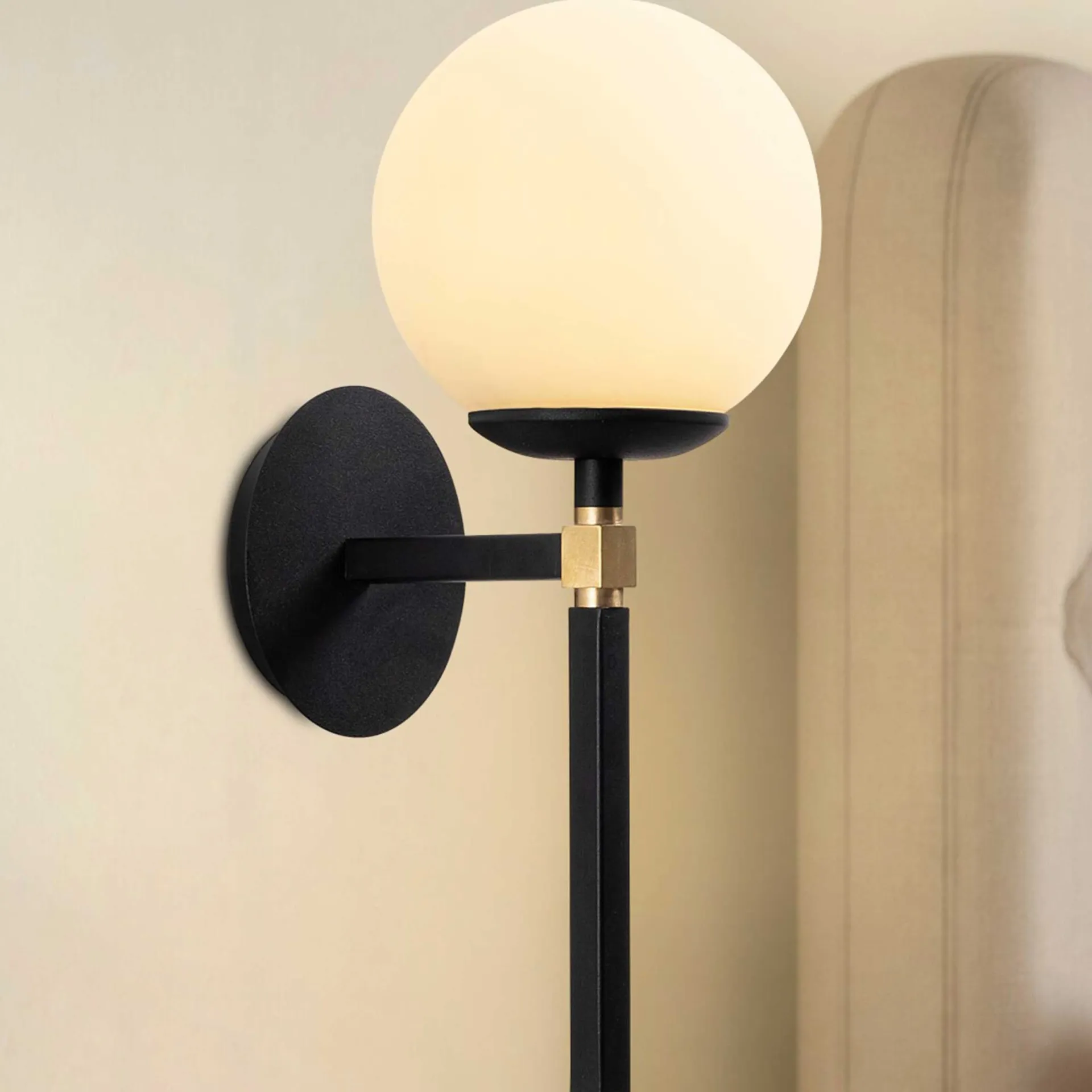 Emob Gondol Wandleuchte | METALLGEHÄUSE | Schwarz, Weiß
