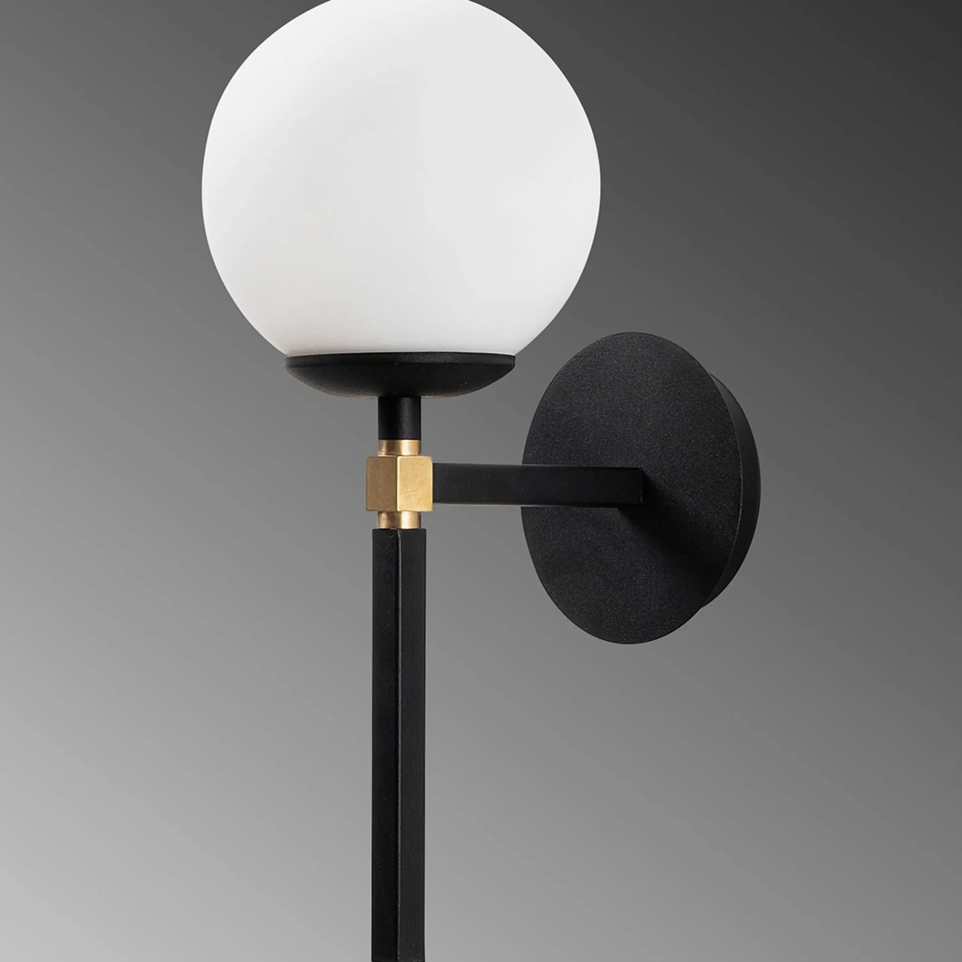 Emob Gondol Wandleuchte | METALLGEHÄUSE | Schwarz, Weiß
