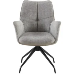 Rousseau er Drehsessel 'Lamor' | Stoff und Metallbeine | 86 x 62,5 x 61,5 cm