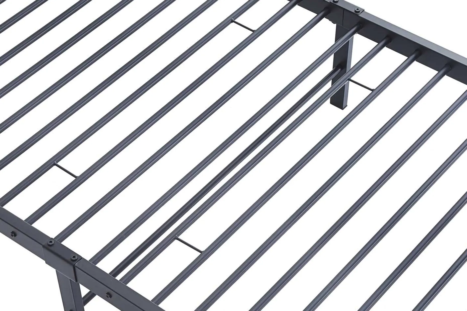 Graues Metallbett Sammy 90x200 | Rahmen 97x210 | H-H 80