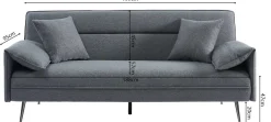 Rousseau es Sivas Sofabett | Eukalyptusrahmen | H-H 95 x B-L 199 x T-P 89 cm