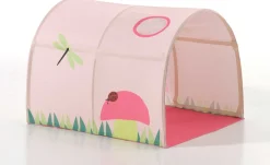 Halbhochbett Charlotte mit Bettzelt, Tunnel und Aufbewahrungstaschen Spring - weiß