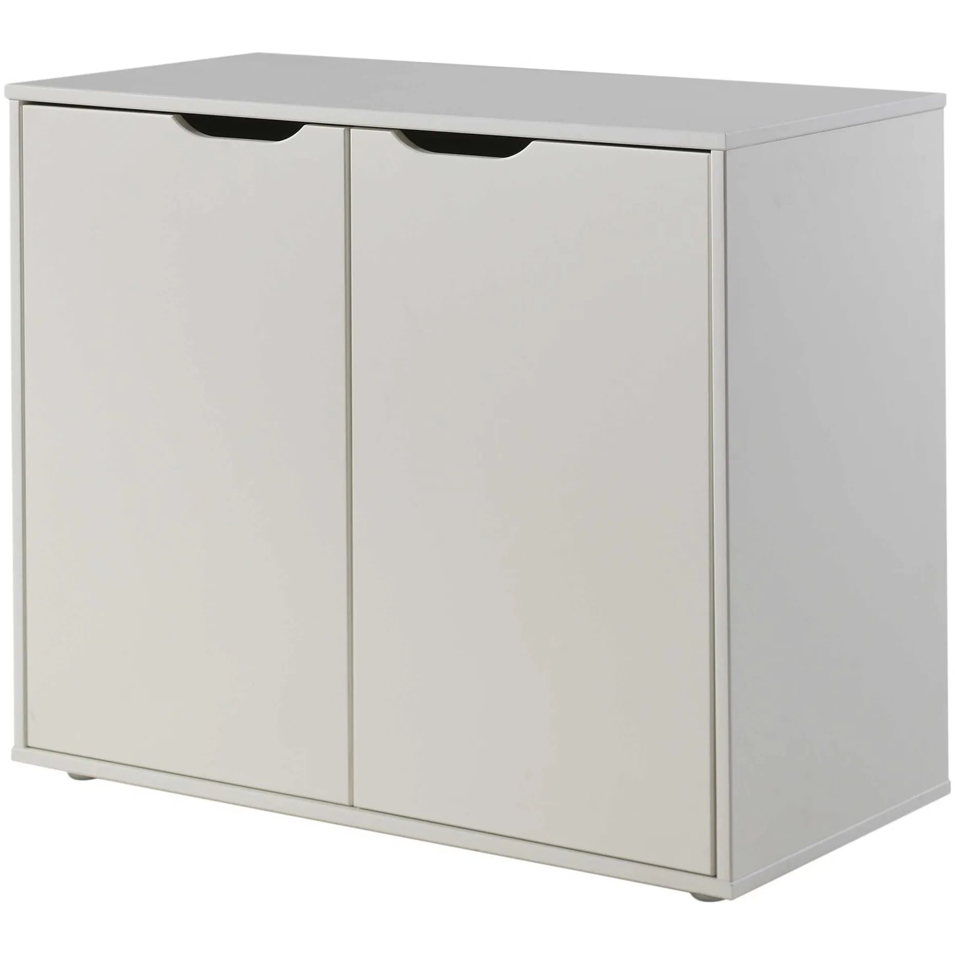 Halbhochbett Charlotte mit Regal, Schreibtisch, Kommode und Kommode - weiß