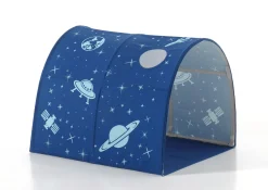 Halbhochbett Charlotte mit Schlafzelt, Tunnel und Aufbewahrungstaschen Astro - Kieferholz