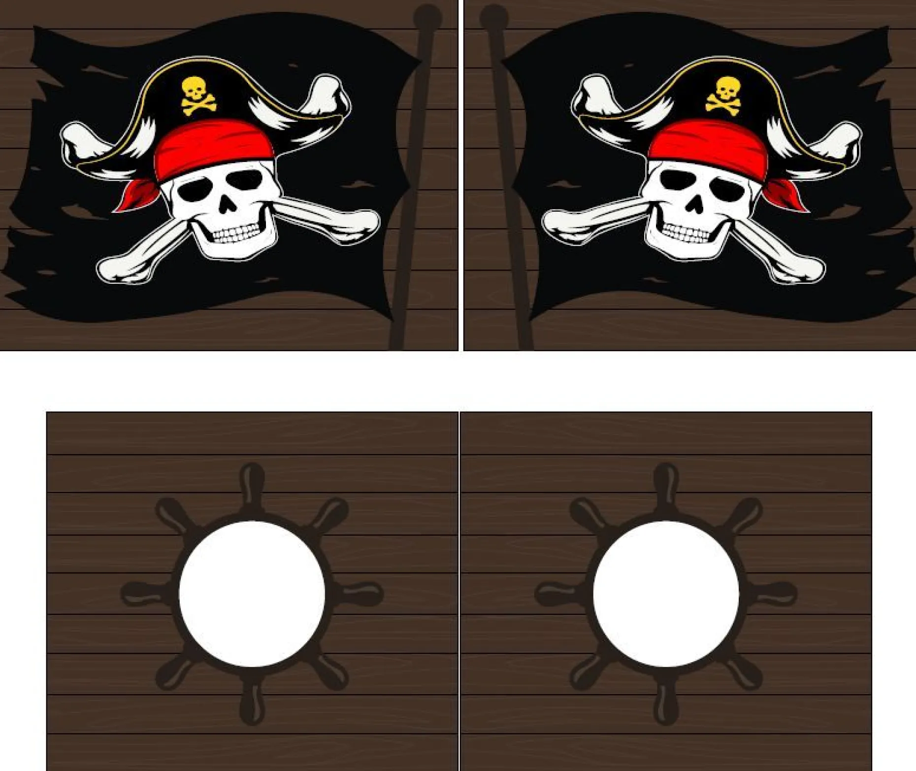 Halbhochbett Charlotte mit Schlafzelt Caribbean Pirates - Kieferholz