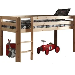 Halbhochbett Charlotte mit Spielzelt Domino - Kieferholz