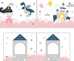 Halbhochbett Forrest mit Bettzelt Princess Sophie - Buchenholz