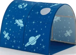 Halbhochbett Forrest mit Schlafzelt, Tunnel und Aufbewahrungstaschen Astro - Buchenholz