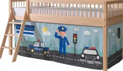 Halbhochbett Forrest mit Schlafzelt Police - Buchenholz