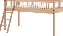 Halbhochbett Forrest 90x200cm mit Schlafzelt - Massivholz Buche