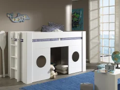 Halbhochbett Freya mit Spielraum - Weiß