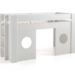 Halbhochbett Freya mit Spielraum - Weiß