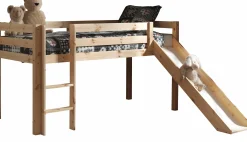 Halbhochbett mit Rutsche Astrid - Kieferholz