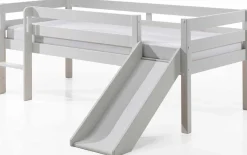 Halbhochbett Pip mit Rutsche 90 x 200 Kiefer - weiß