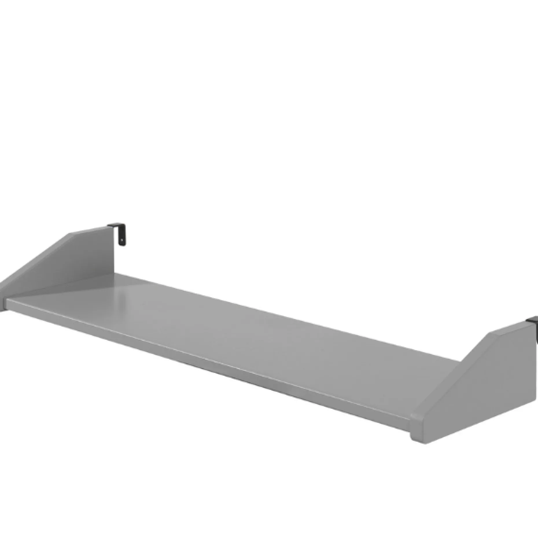 Halbhochbett Pip 90x200 cm mit Schieber und 1 Wandregal-grau