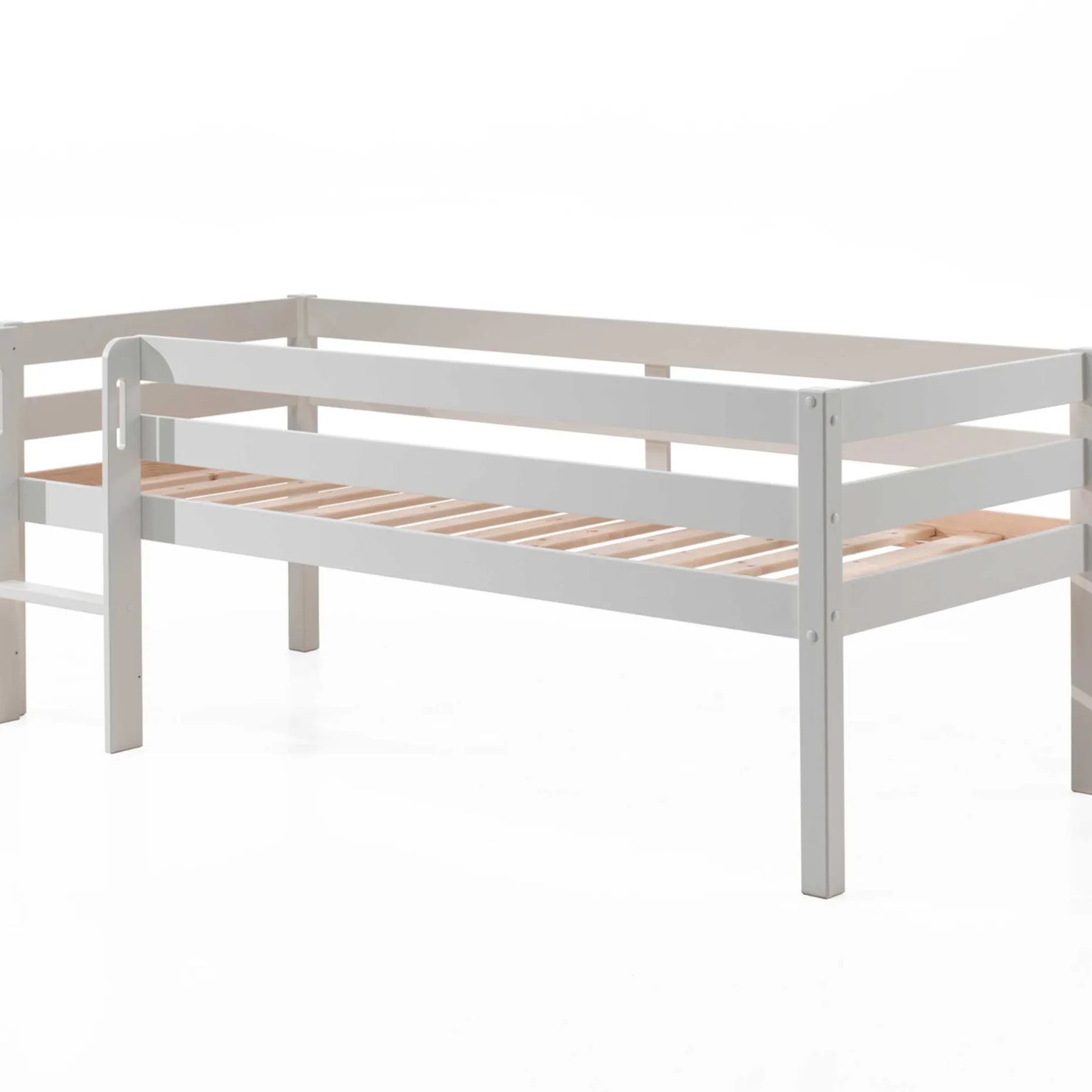 Halbhochbett Pip 90 x 200 Kiefer - weiß