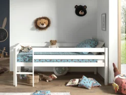 Halbhochbett Pip 90 x 200 Kiefer - weiß