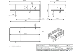 Halbhochbett Pip 90 x 200 Kiefer - weiß