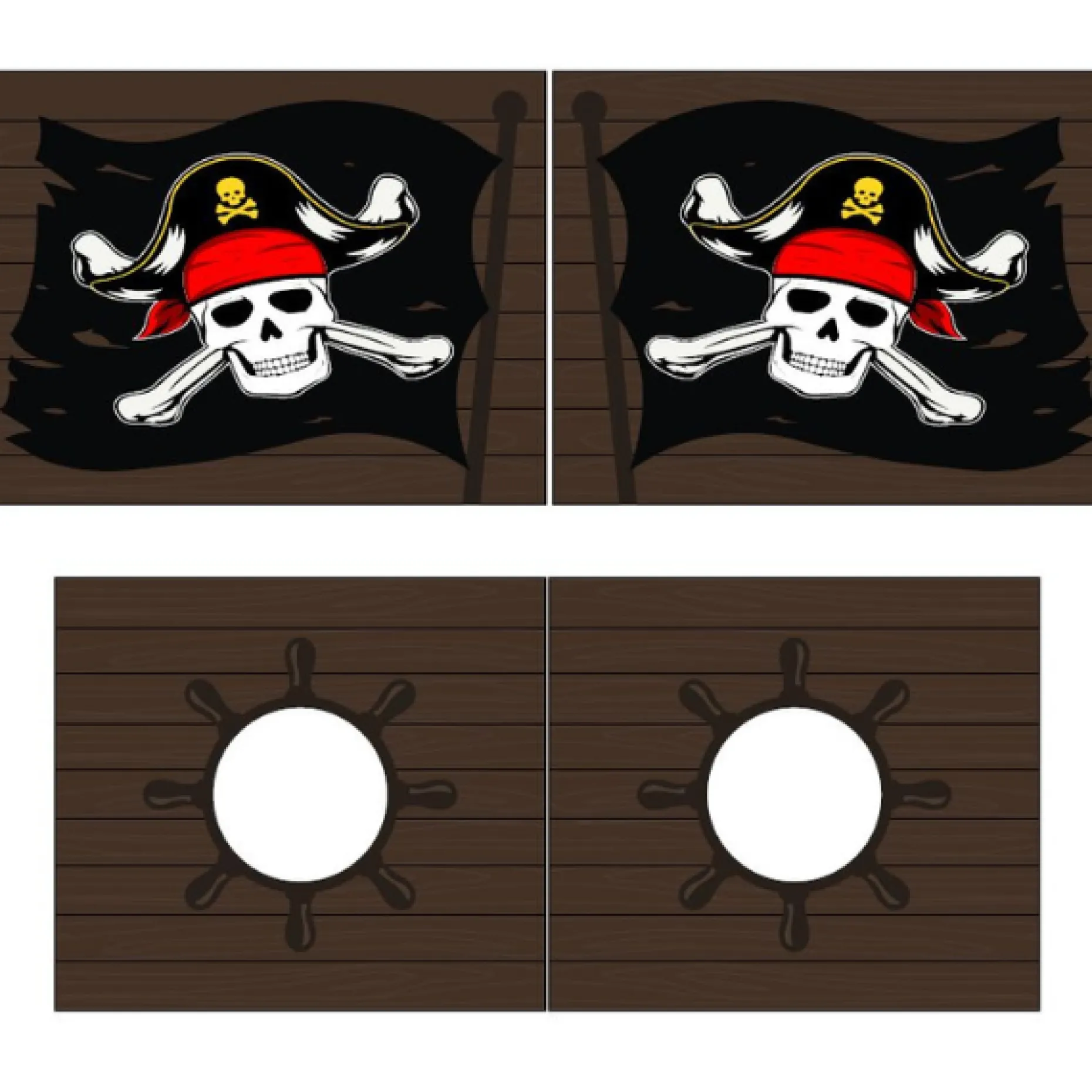 Halbhochbett Scottie 90x200 cm mit Rutsche und Piratenspielvorhang-weiß