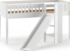 Halbhochbett Scott mit Rutsche - 208x204x114 cm - Weiß