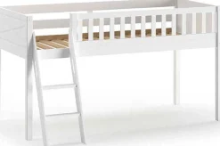 Halbhohes Bett Scottie 90x200 cm-weiß