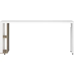 Hardy Konsolentisch für Bett - 167x31x75cm - weiß/Eiche Dekor
