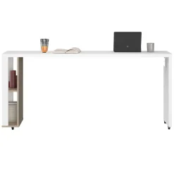 Hardy Konsolentisch für Bett - 167x31x75cm - weiß/Eiche Dekor
