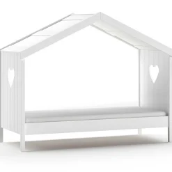 Hausbett Amori mit Bettschublade - weiß