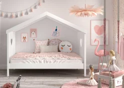 Hausbett Amori 90x200 cm mit Rausfallschutz - weiß