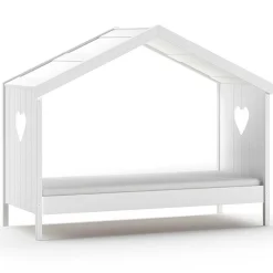 Hausbett Amori 90x200 cm mit Rausfallschutz - weiß