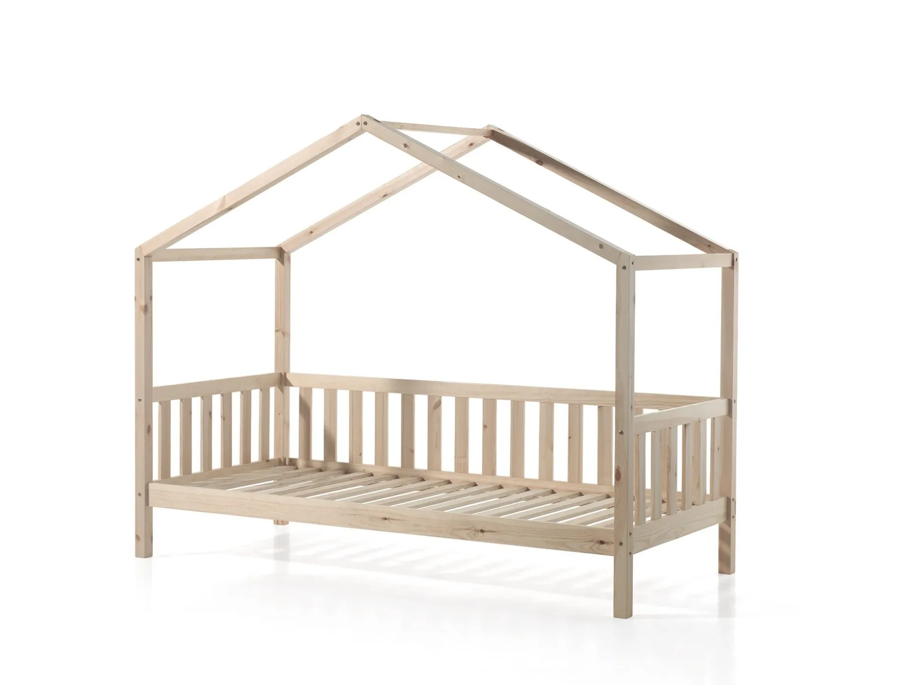 Haus Bett Dallas 2 90x200 - Kieferholz