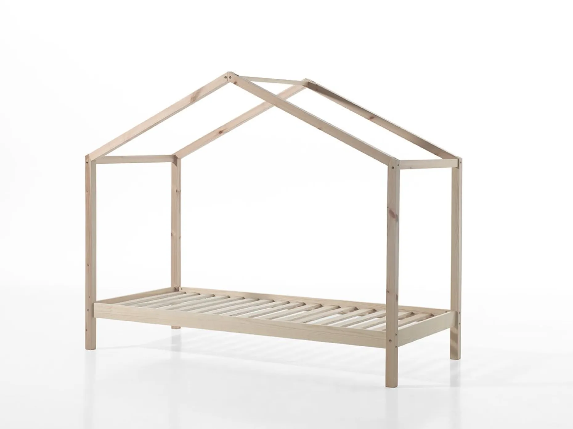 Haus Bett Dallas 3 90x200 - Kieferholz