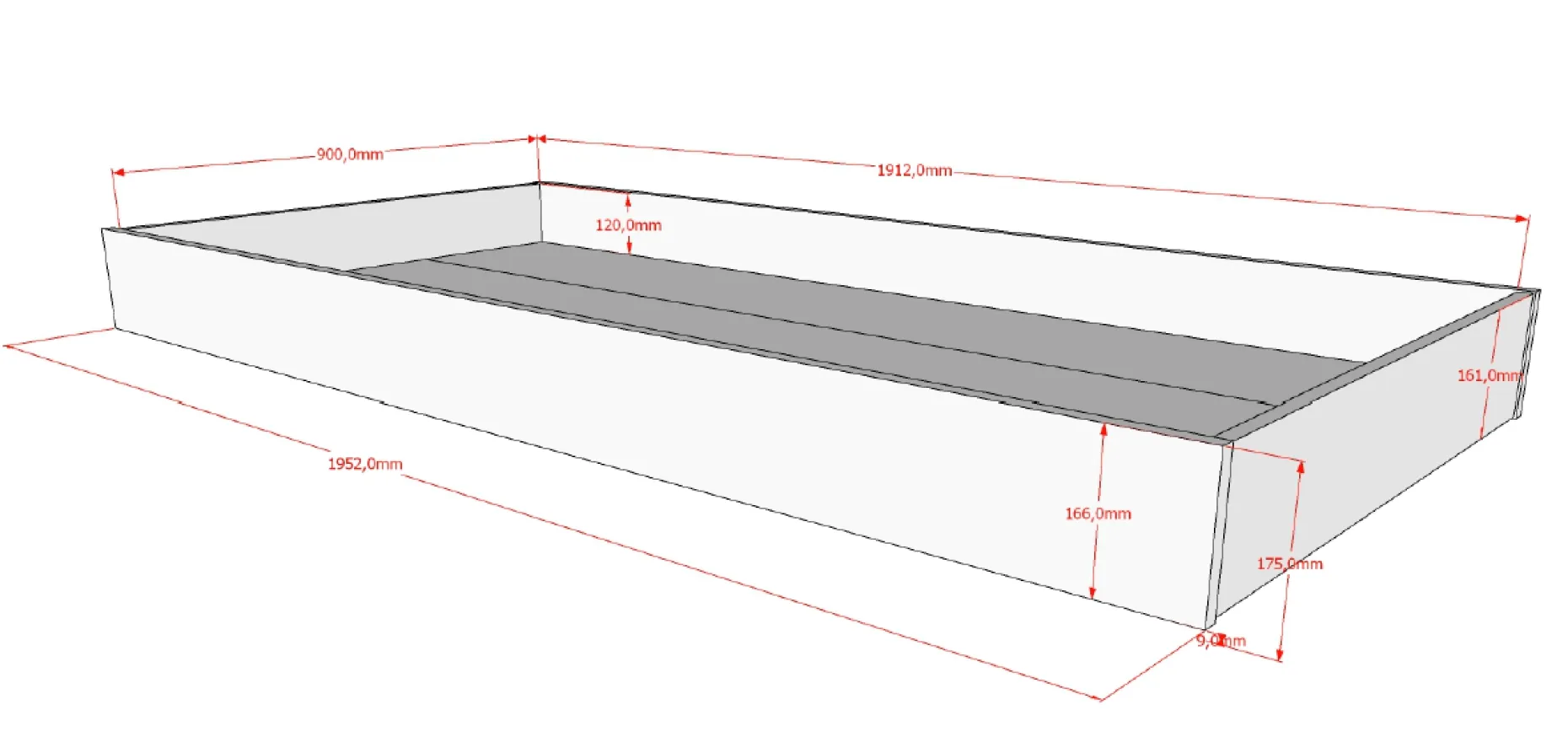 Hausbett Forrest 90x200cm mit Rollbett - Buche Massivholz