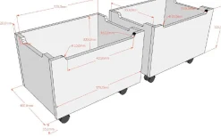 Hausbett Forrest - 90x200cm - mit Rutsche, Aufbewahrungskästen und Schlafzelt - Buche - weiß