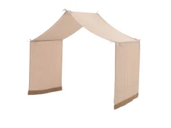 Hausbett Forrest 90x200 mit Rollbett und Schlafzelt - Buche/Rosa