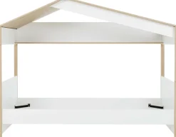 Hausbett Matis - 90x200cm - weiß/kastanien Dekor