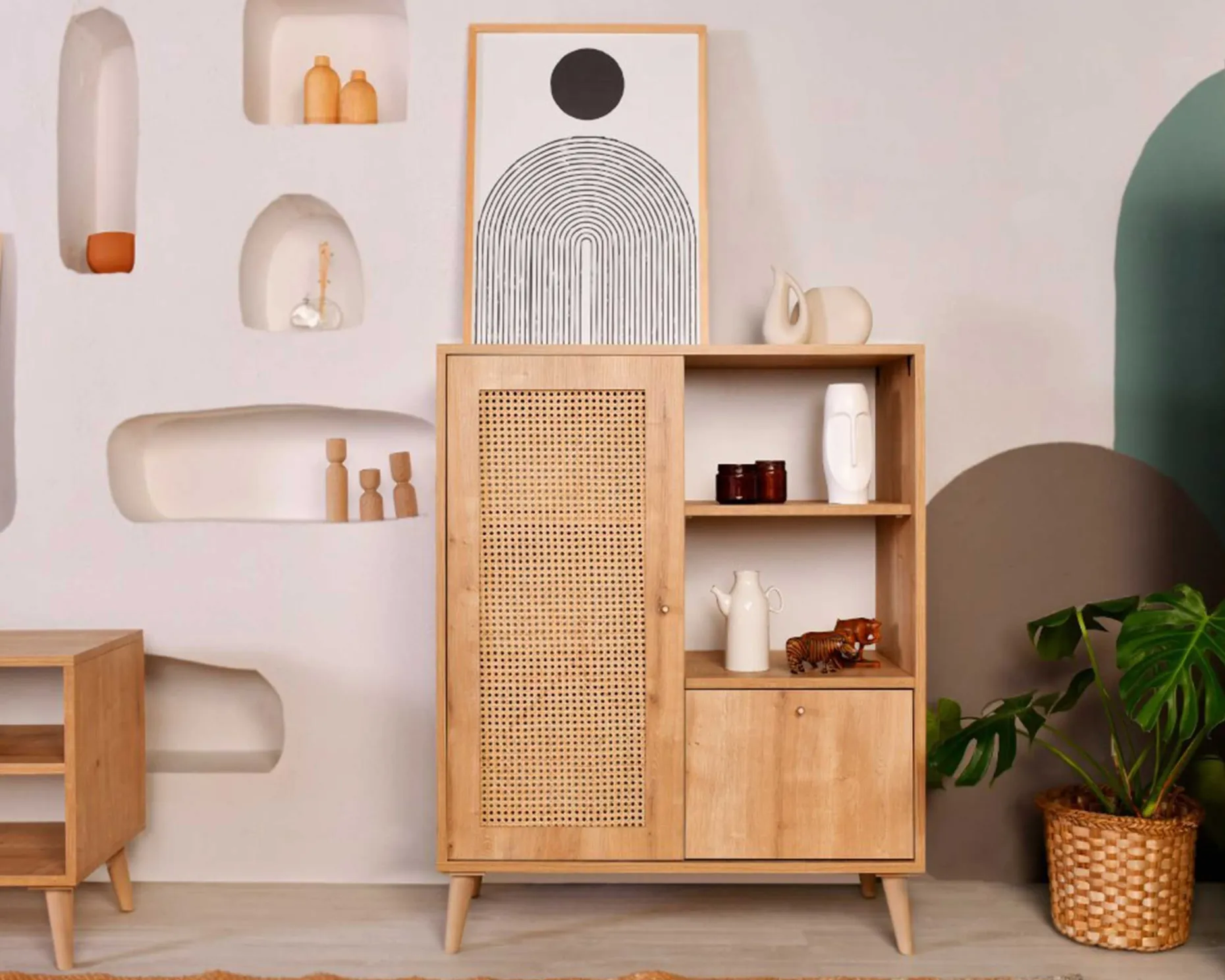 Hazeran Multi Mehrzweckschrank | Hainbuchenholz | Eiche