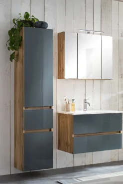 Held Helina 3 dreiteiliger Badezimmerschrank - Eiche/Grau