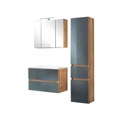 Held Helina 3 dreiteiliger Badezimmerschrank - Eiche/Grau