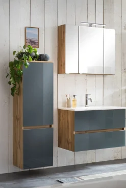 Held Helina 2 3-teiliger Badezimmerschrank - Eiche/Grau