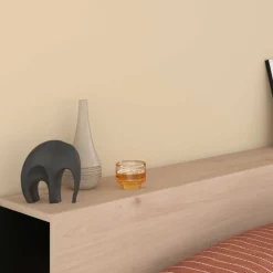 Heron Doppelbett 140x200/190cm mit Schublade - Eiche Dekor/schwarz