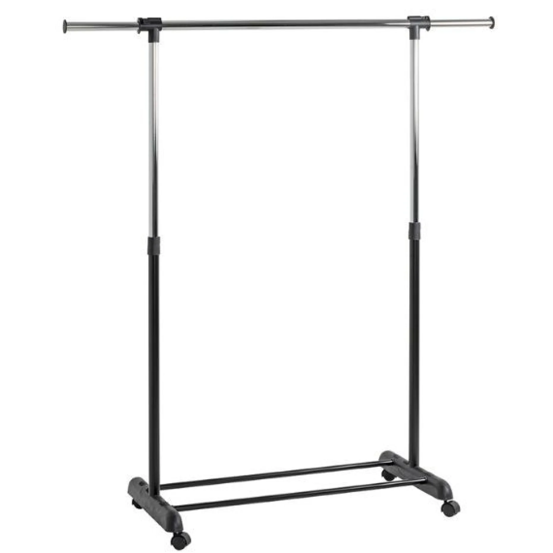 Höhenverstellbare Trolley-Garderobe, Stahl verchromt