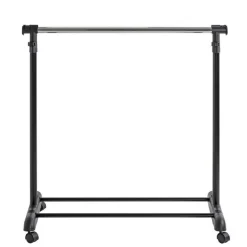 Höhenverstellbare Trolley-Garderobe, Stahl verchromt